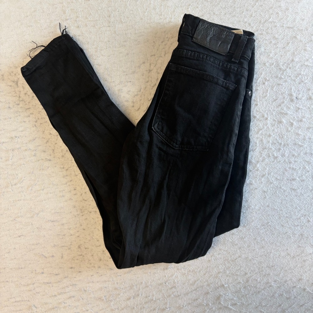 Naked & Famous Max Jeans Womens 24 Black Cashmere Blend Skinny Japanese Denim